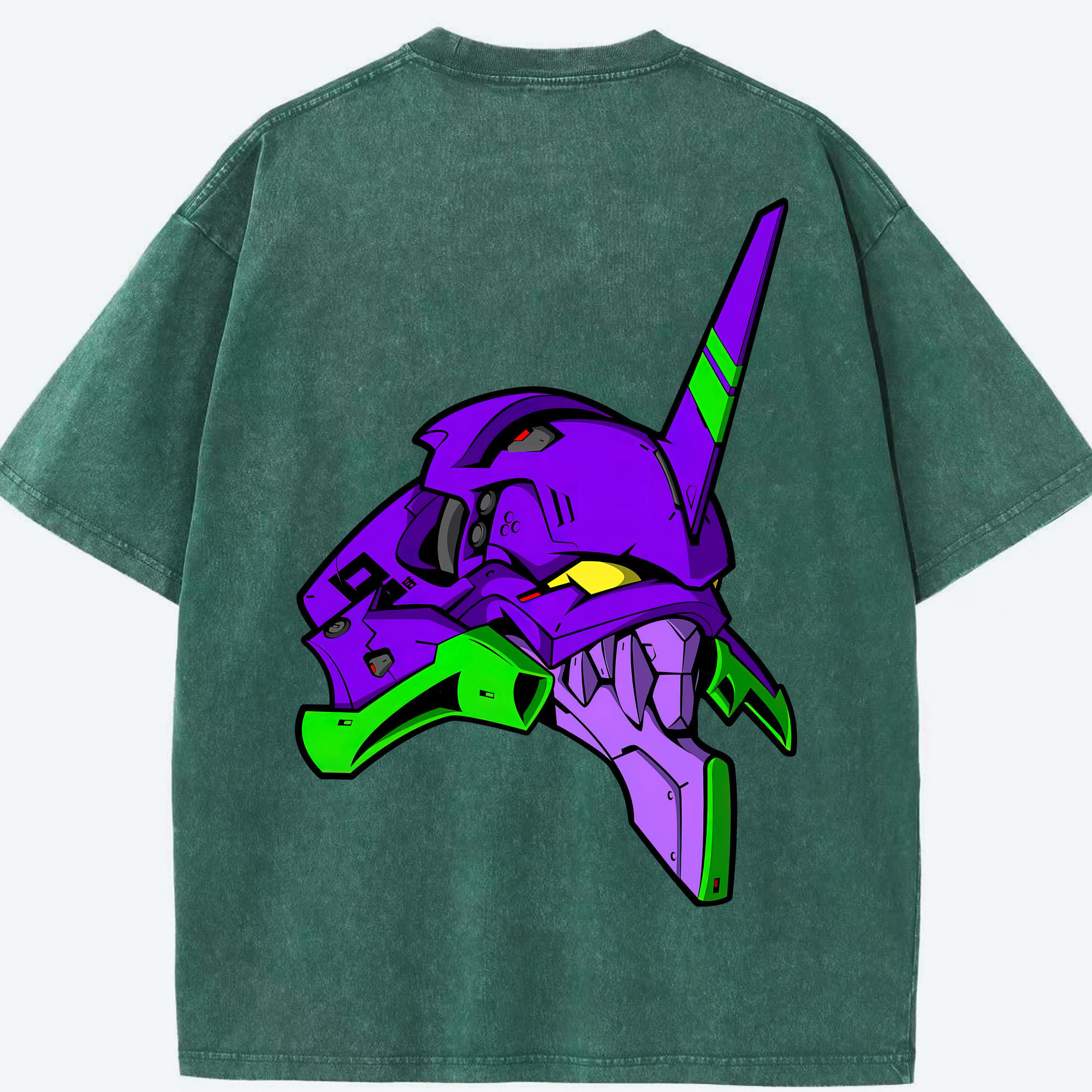 （画像用） EVA 新世紀エヴァンゲリオン 綿100% ヴィンテージ風 半袖Tシャツ（背面プリント）